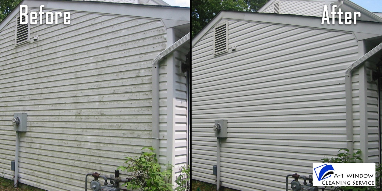 House washing results before and after